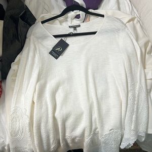 Cream colored adrianna papell blouse